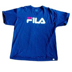 ---  FILA Blue T-Shirt  Tee Men XL